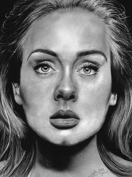 Original Adele Portrait Drawing