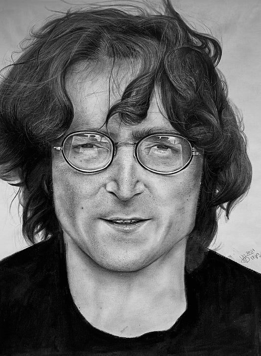 Original John Lennon Portrait Drawing